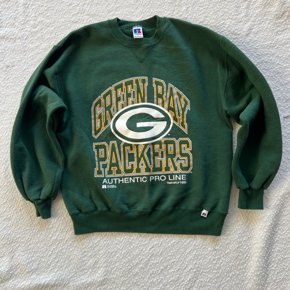 Vintage 1995 Green Bay Packers Russell Athletic Sweatshirt | Made in USA | Large